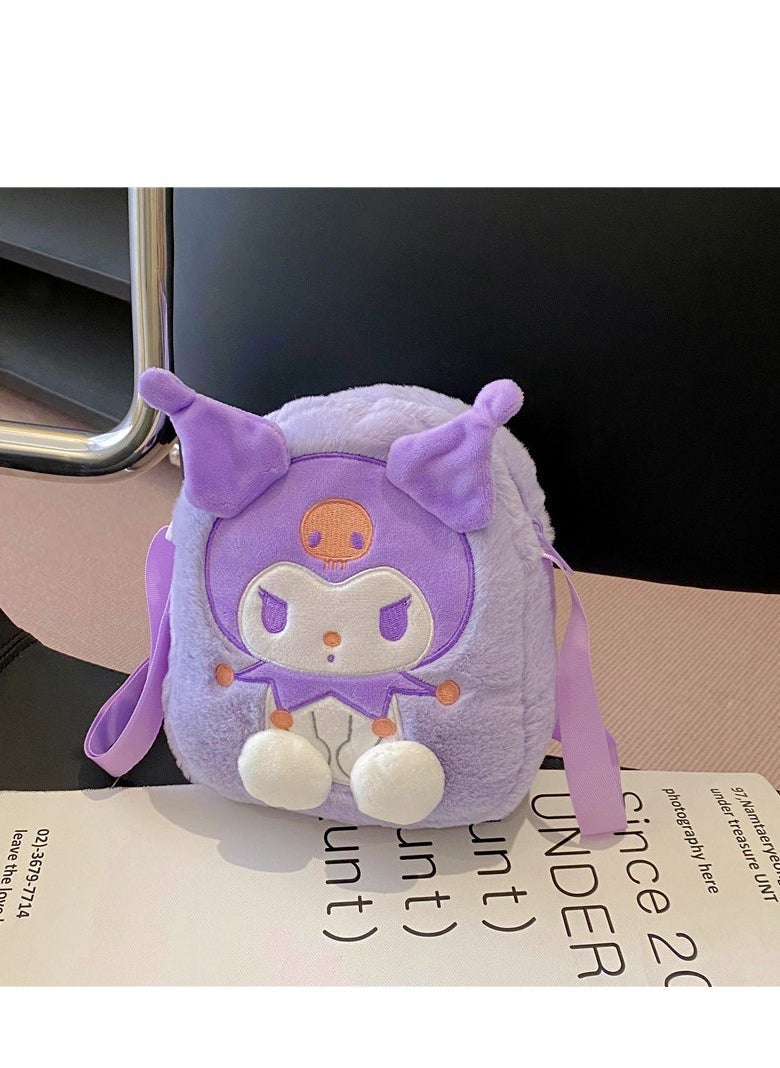 Kuromi Plush Cartoon Doll Messenger Bag Toy 17 cm - Image 2